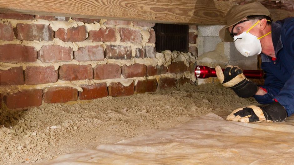 Crawl space foundation inspection